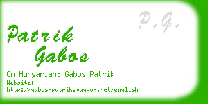 patrik gabos business card